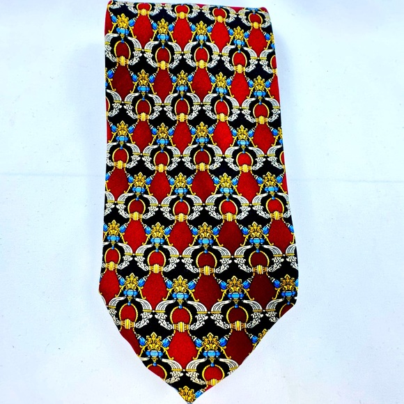 Italian Silk Necktie Como House Italy. Awesome Classic High End. Wide. - Picture 1 of 5